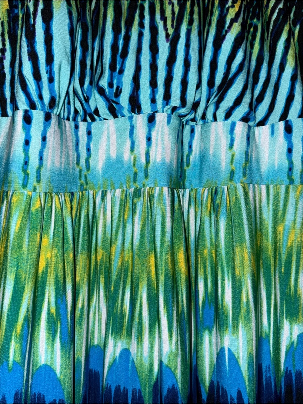 Saint Tropez West Blue-Green Halter Maxi Dress Vintage - Picture 5 of 8